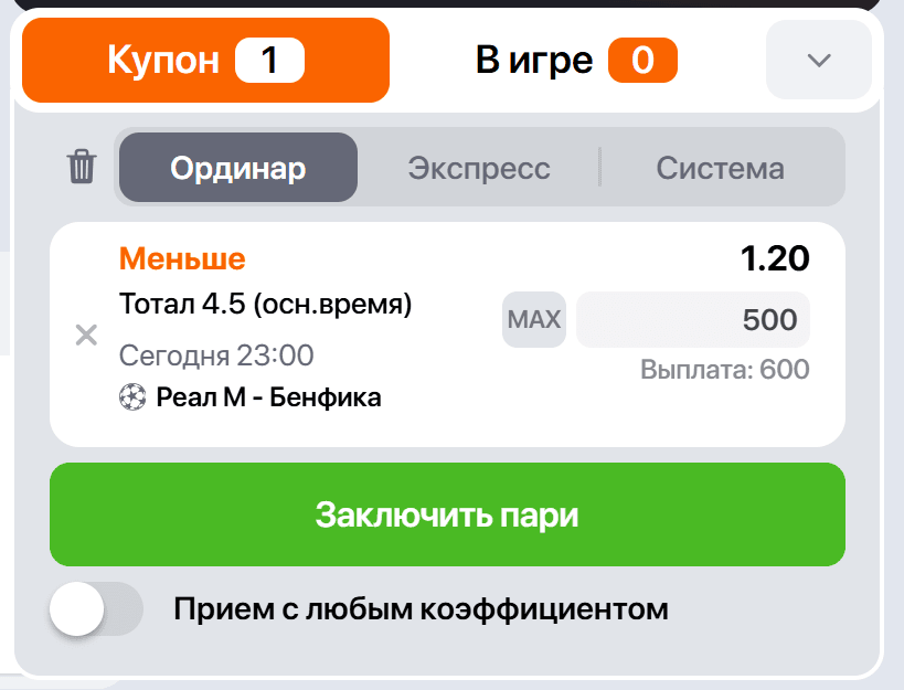 Чаще всего букмекеры не предлагают высокие коэффициенты на ставку ТМ4,5 в футболе